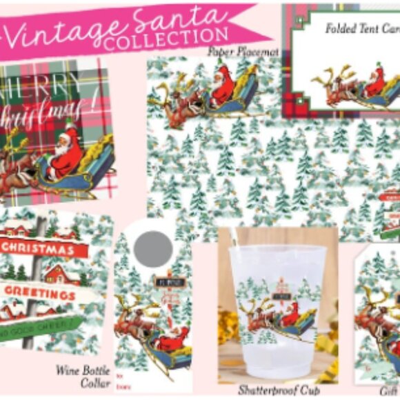 Christmas Paper Tabletop Decorating Set